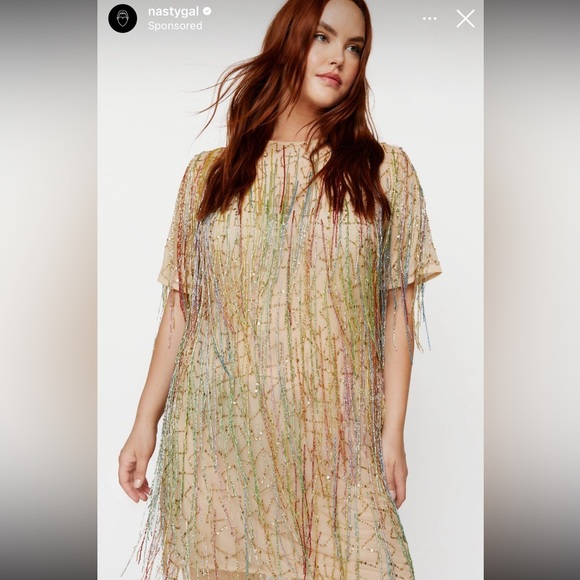 Nasty Gal Tassel Beaded Shift Dress - Picture 5 of 5